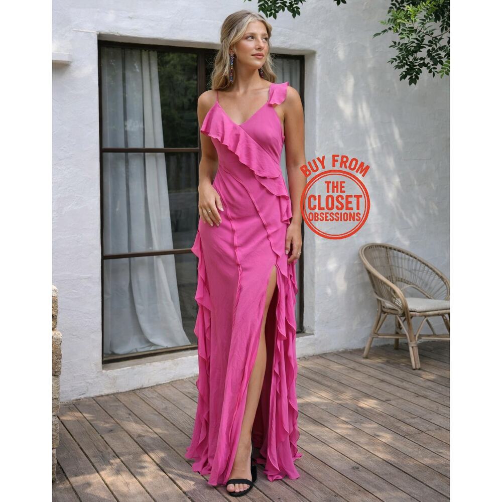 RARE!!! MANGO BLOGGER FAVE!!! Asymmetric Maxi Dress NWT - Picture 2 of 16